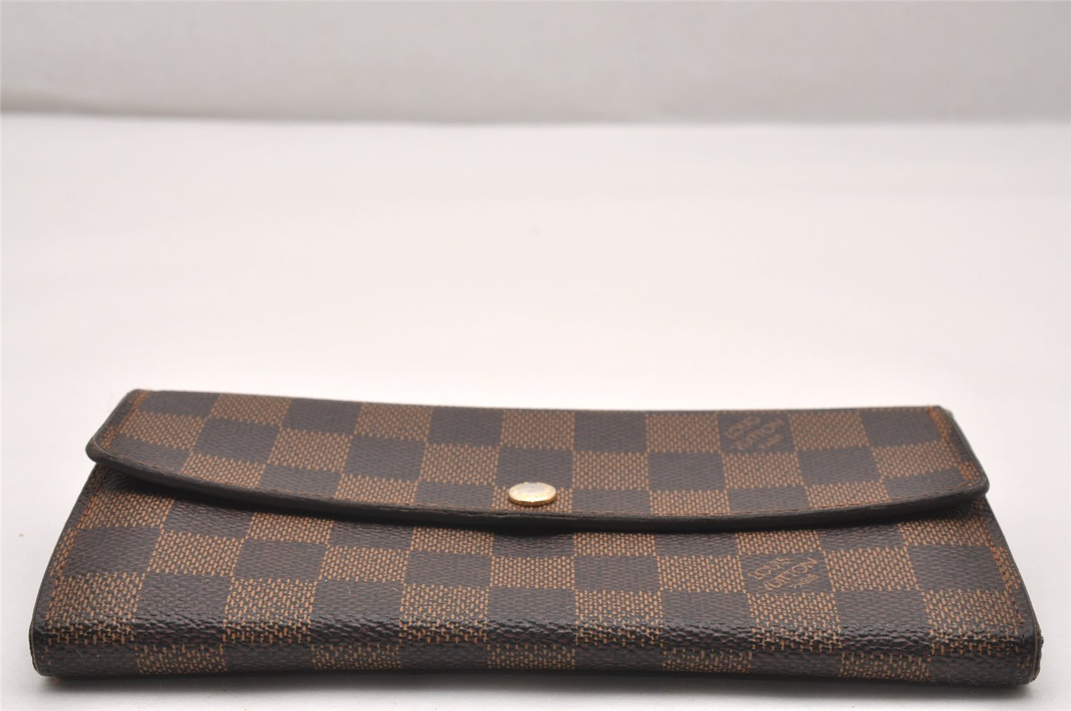 Authentic Louis Vuitton Damier Portefeuille Sarah Long Wallet N61734 LV 1524J