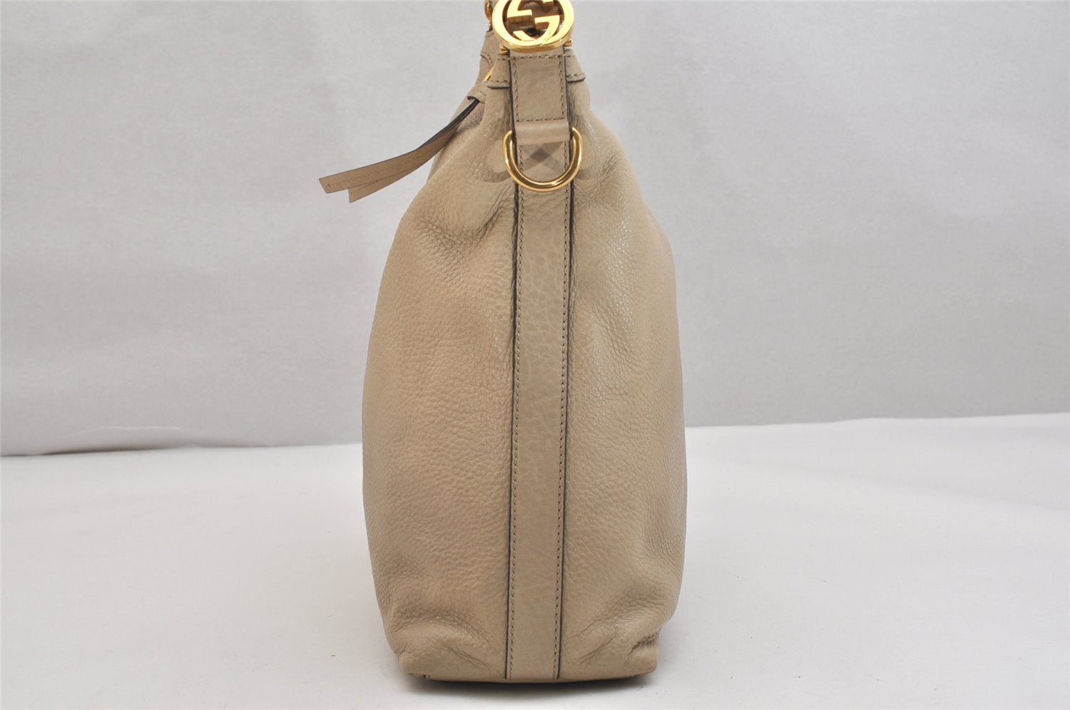 Authentic GUCCI Miss GG 2Way Shoulder Hand Bag Leather 326514 Beige 1525K