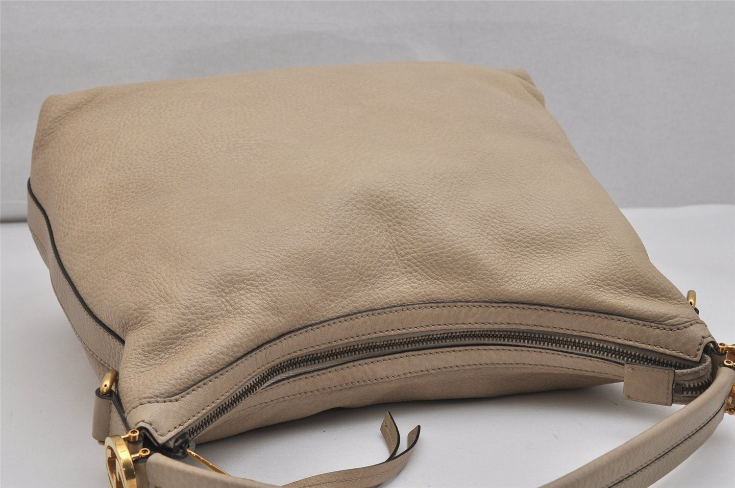 Authentic GUCCI Miss GG 2Way Shoulder Hand Bag Leather 326514 Beige 1525K