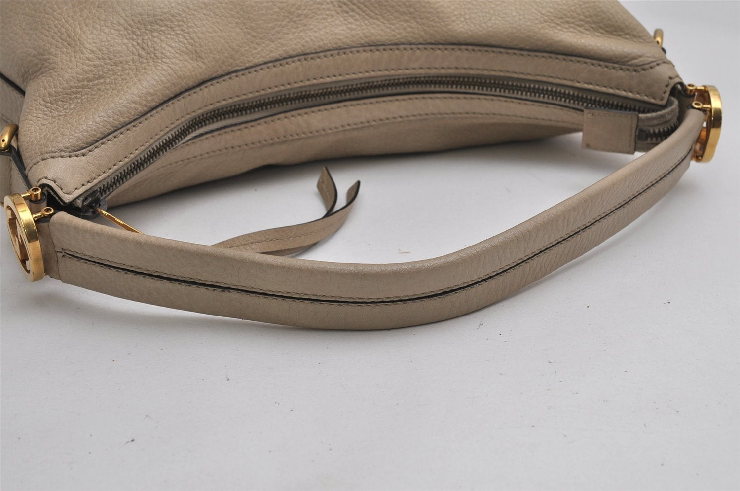 Authentic GUCCI Miss GG 2Way Shoulder Hand Bag Leather 326514 Beige 1525K