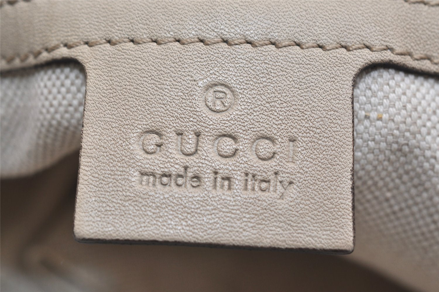 Authentic GUCCI Miss GG 2Way Shoulder Hand Bag Leather 326514 Beige 1525K