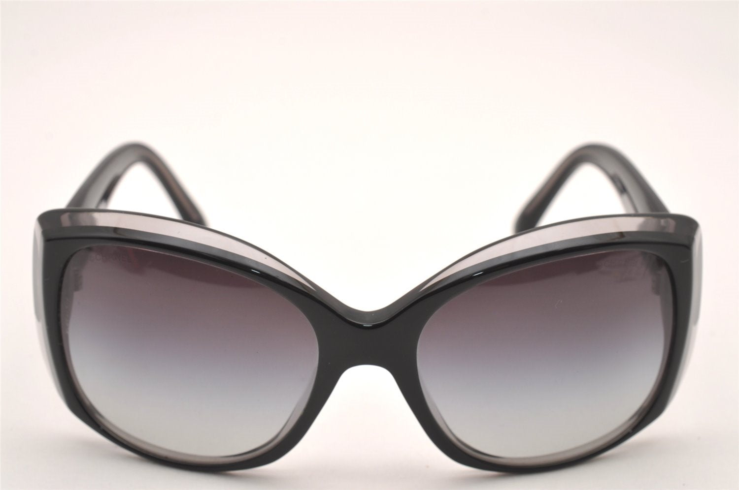 Authentic CHANEL Sunglasses CC Logos CoCo Mark Plastic 5227-H-A Black 1526J