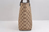 Authentic GUCCI Vintage Shoulder Tote Bag GG Canvas Leather 31244 Brown 1527J