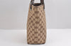 Authentic GUCCI Vintage Shoulder Tote Bag GG Canvas Leather 31244 Brown 1527J