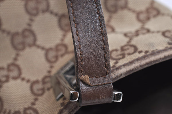 Authentic GUCCI Vintage Shoulder Tote Bag GG Canvas Leather 31244 Brown 1527J