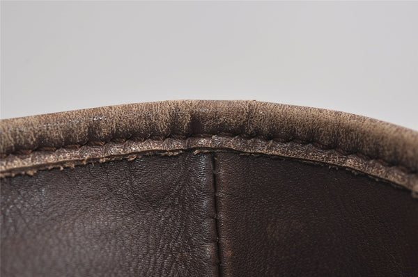 Authentic GUCCI Vintage Shoulder Tote Bag GG Canvas Leather 31244 Brown 1527J