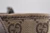Authentic GUCCI Vintage Shoulder Tote Bag GG Canvas Leather 31244 Brown 1527J