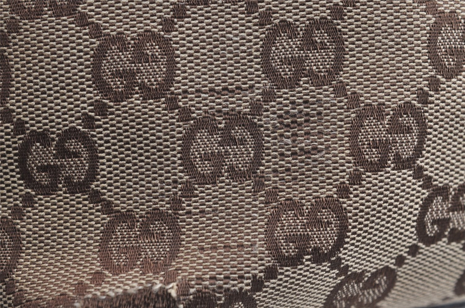 Authentic GUCCI Vintage Shoulder Tote Bag GG Canvas Leather 31244 Brown 1527J