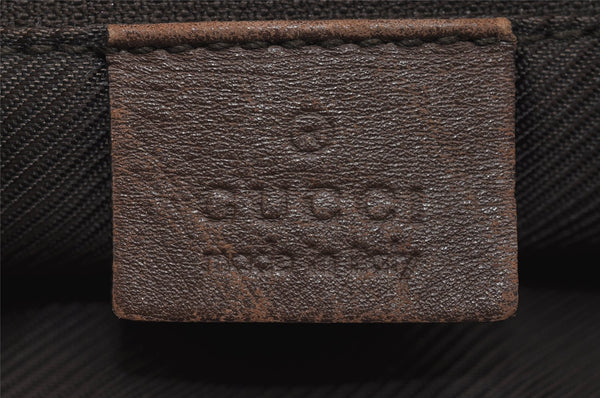 Authentic GUCCI Vintage Shoulder Tote Bag GG Canvas Leather 31244 Brown 1527J