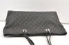 Authentic GUCCI Vintage Shoulder Tote Bag GG Canvas Leather 36173 Black 1527K