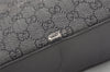 Authentic GUCCI Vintage Shoulder Tote Bag GG Canvas Leather 36173 Black 1527K