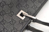 Authentic GUCCI Vintage Shoulder Tote Bag GG Canvas Leather 36173 Black 1527K