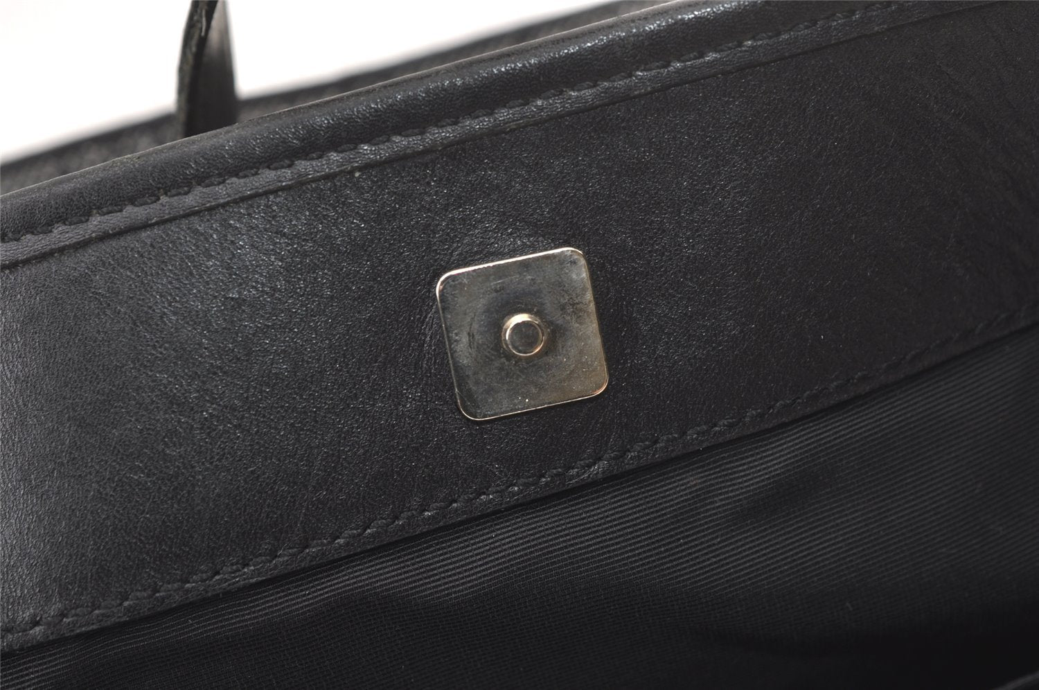 Authentic GUCCI Vintage Shoulder Tote Bag GG Canvas Leather 36173 Black 1527K