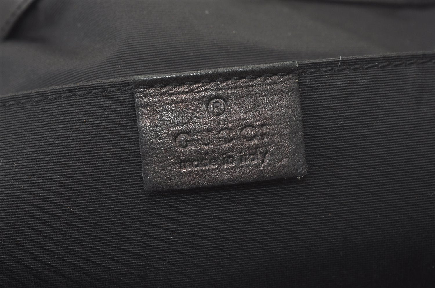 Authentic GUCCI Vintage Shoulder Tote Bag GG Canvas Leather 36173 Black 1527K