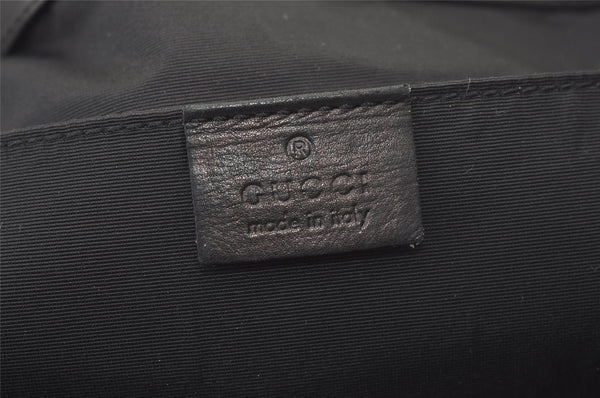 Authentic GUCCI Vintage Shoulder Tote Bag GG Canvas Leather 36173 Black 1527K