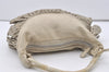 Authentic Christian Dior Gypsy Shoulder Hand Bag Purse Leather White 1528J