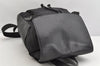 Authentic GUCCI Vintage Drawstring Backpack Nylon Leather 0030233 Black 1529K