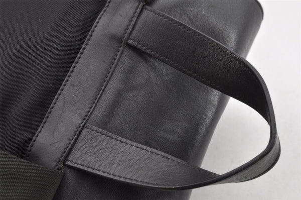 Authentic GUCCI Vintage Drawstring Backpack Nylon Leather 0030233 Black 1529K