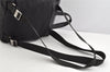 Authentic GUCCI Vintage Drawstring Backpack Nylon Leather 0030233 Black 1529K