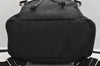 Authentic GUCCI Vintage Drawstring Backpack Nylon Leather 0030233 Black 1529K