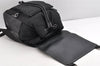 Authentic GUCCI Vintage Drawstring Backpack Nylon Leather 0030233 Black 1529K