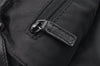Authentic GUCCI Vintage Drawstring Backpack Nylon Leather 0030233 Black 1529K