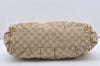 Authentic GUCCI Abbey Shoulder Tote Bag GG Canvas Leather 189831 Beige 1530J