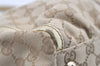 Authentic GUCCI Abbey Shoulder Tote Bag GG Canvas Leather 189831 Beige 1530J