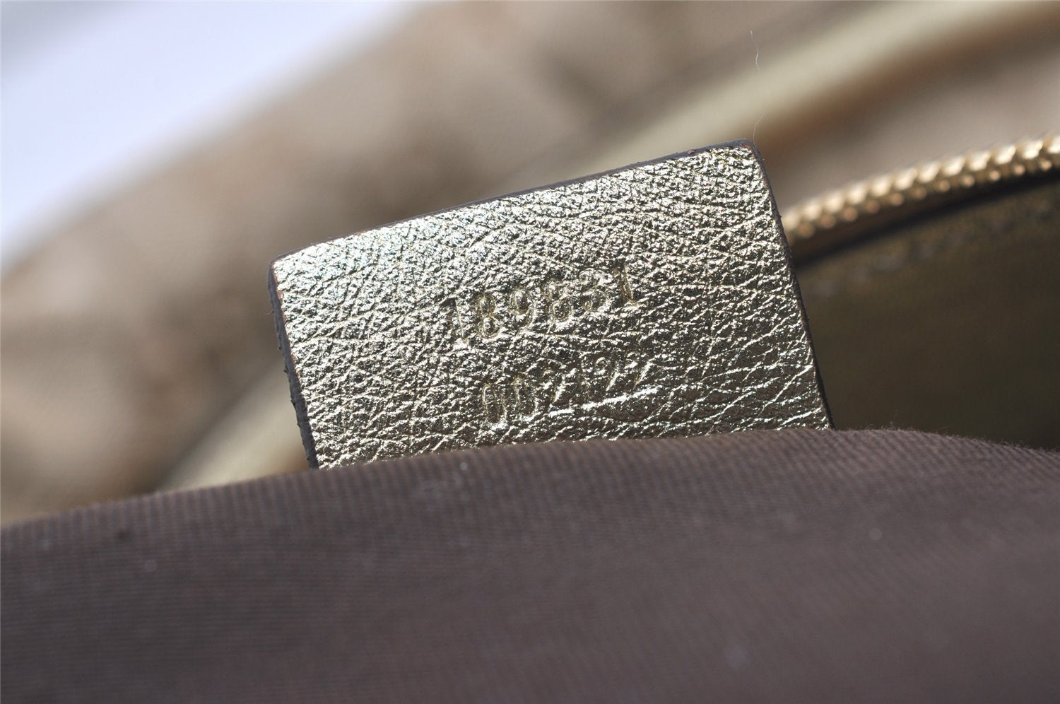 Authentic GUCCI Abbey Shoulder Tote Bag GG Canvas Leather 189831 Beige 1530J