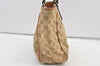 Authentic GUCCI Shoulder Tote Bag GG Canvas Leather 113019 Beige 1530K
