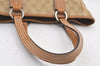 Authentic GUCCI Shoulder Tote Bag GG Canvas Leather 113019 Beige 1530K