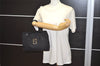 Authentic FENDI Zucca Vintage Hand Bag Purse Canvas Leather Black 1531J