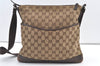 Authentic GUCCI Shoulder Cross Body Bag GG Canvas Leather 145857 Brown 1531K
