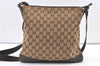 Authentic GUCCI Shoulder Cross Body Bag GG Canvas Leather 145857 Brown 1531K