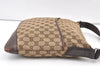 Authentic GUCCI Shoulder Cross Body Bag GG Canvas Leather 145857 Brown 1531K