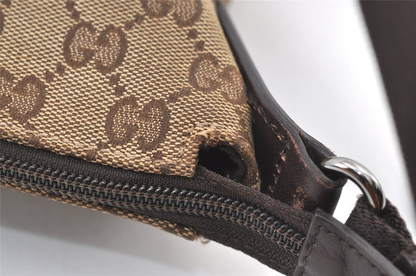 Authentic GUCCI Shoulder Cross Body Bag GG Canvas Leather 145857 Brown 1531K