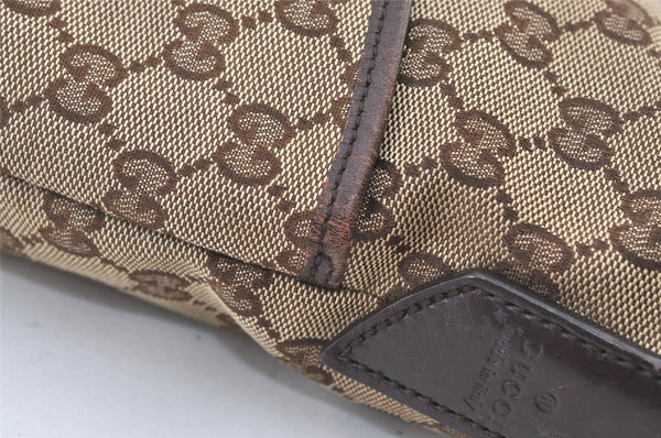 Authentic GUCCI Shoulder Cross Body Bag GG Canvas Leather 145857 Brown 1531K