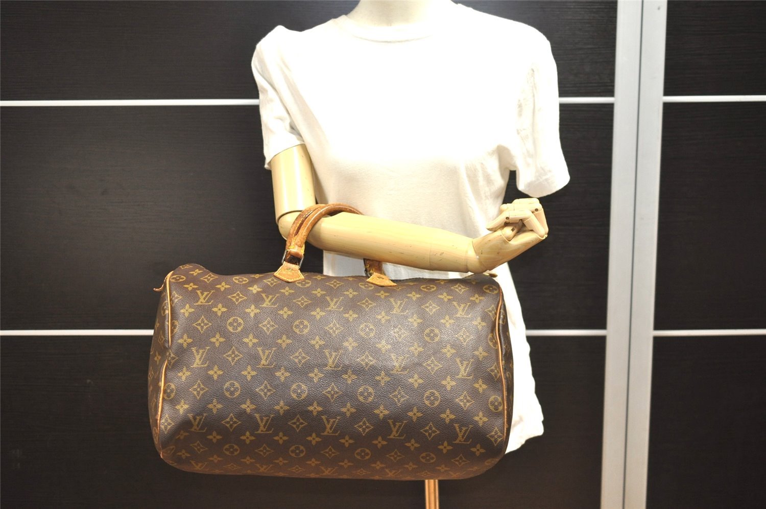 Authentic Louis Vuitton Monogram Speedy 40 Hand Boston Bag M41522 LV 1532I