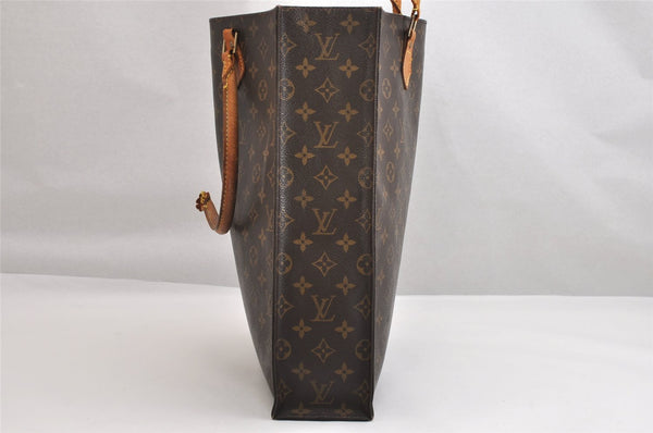 Authentic Louis Vuitton Monogram Sac Plat Hand Tote Bag M51140 LV Junk 1533K