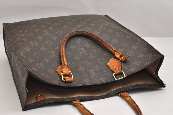 Authentic Louis Vuitton Monogram Sac Plat Hand Tote Bag M51140 LV Junk 1533K