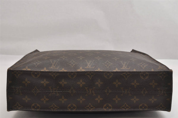 Authentic Louis Vuitton Monogram Sac Plat Hand Tote Bag M51140 LV Junk 1533K