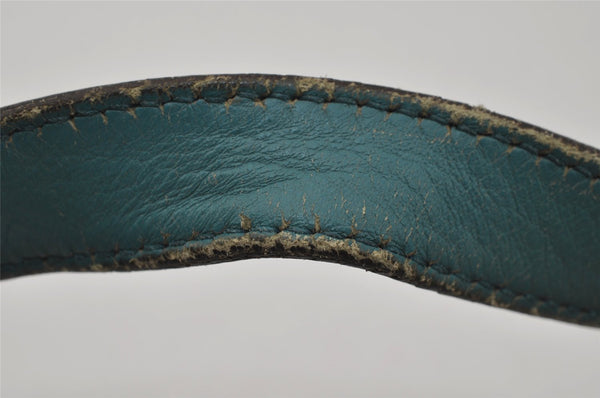 Authentic GUCCI Abbey Hand Tote Bag Purse GG Canvas Enamel 141471 Brown 1534J