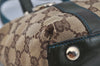 Authentic GUCCI Abbey Hand Tote Bag Purse GG Canvas Enamel 141471 Brown 1534J