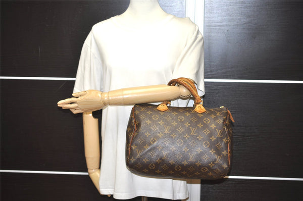 Authentic Louis Vuitton Monogram Speedy 30 Hand Boston Bag M41526 Junk 1535I