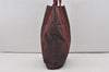 Authentic HERMES Fourre Tout Cabas Hand Tote Bag Canvas Bordeaux Red 1535J