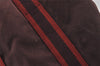 Authentic HERMES Fourre Tout Cabas Hand Tote Bag Canvas Bordeaux Red 1535J