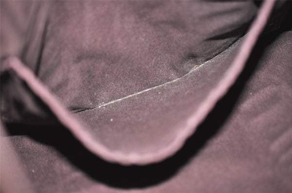 Authentic HERMES Fourre Tout Cabas Hand Tote Bag Canvas Bordeaux Red 1535J