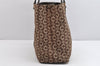 Authentic CELINE C Macadam Blason Pattern Hand Bag Canvas Leather Brown 1537K