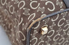 Authentic CELINE C Macadam Blason Pattern Hand Bag Canvas Leather Brown 1537K