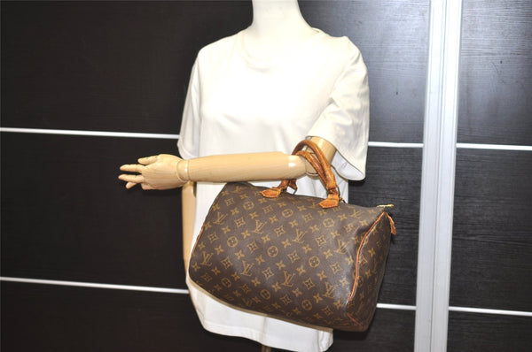 Authentic Louis Vuitton Monogram Speedy 30 Hand Boston Bag M41526 LV 1539I